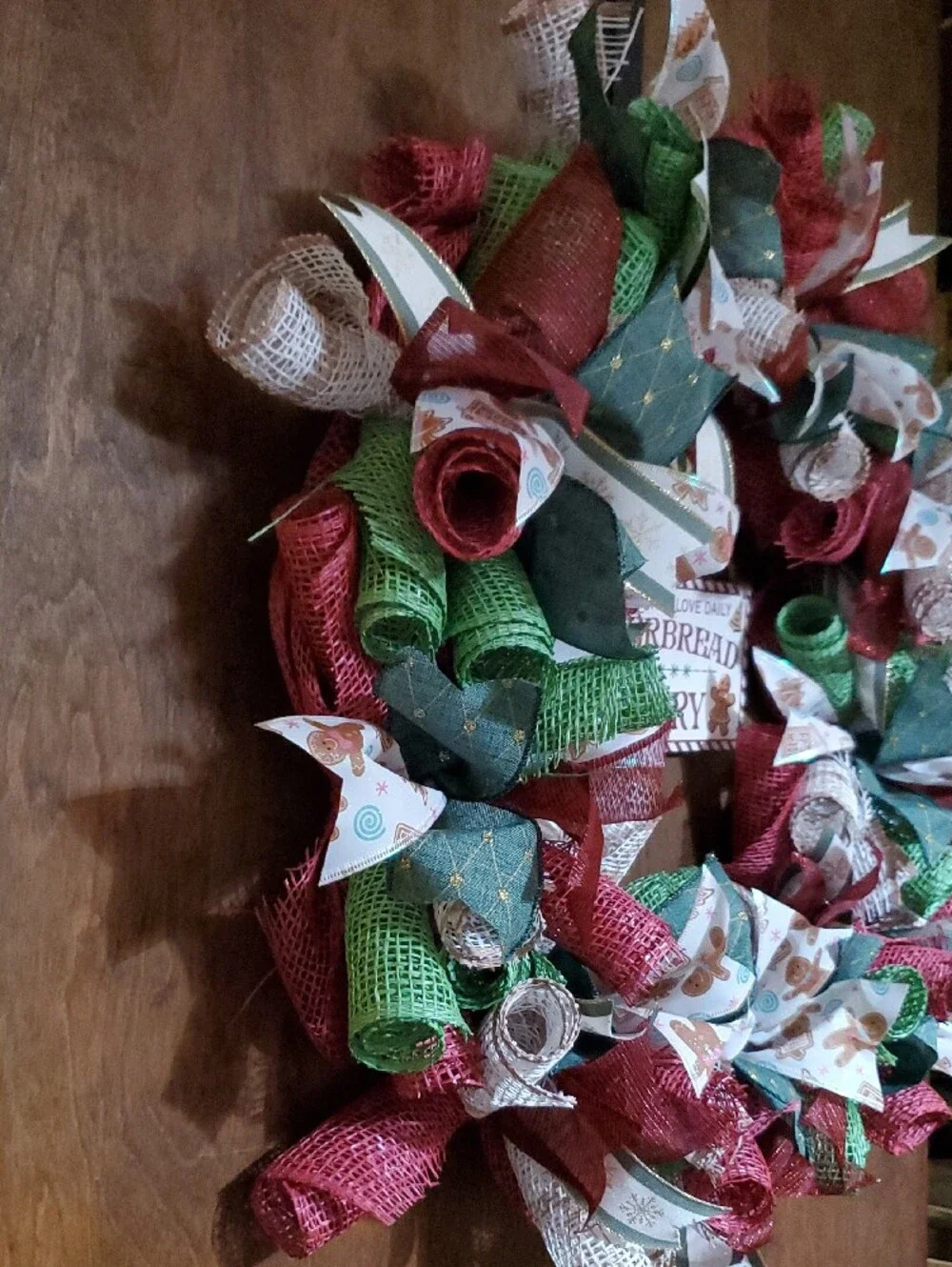 Holiday Wreath - Red, Green, White